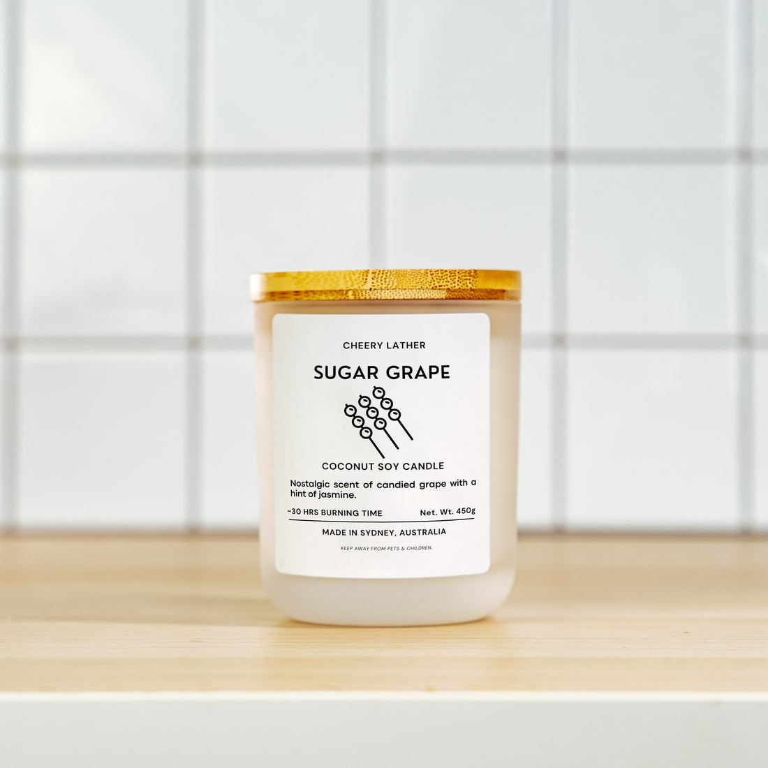 Sugar Grape Bath Candle