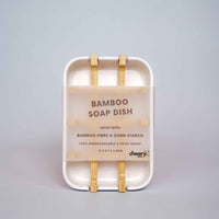 Bamboo Soap Dish (White)